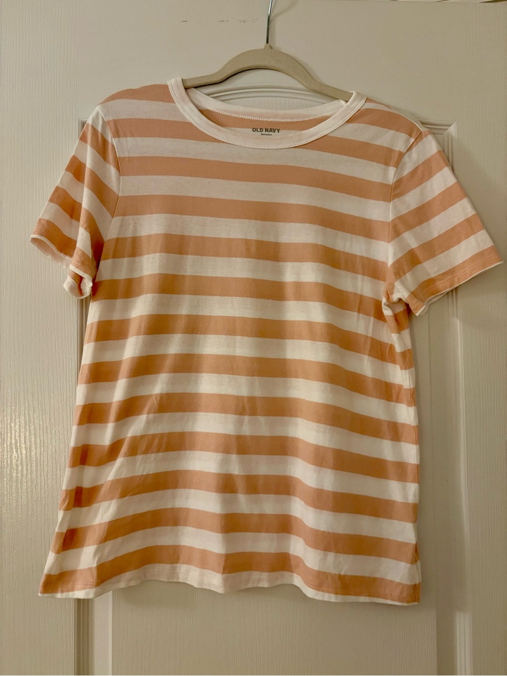 Old Navy Pink and White Striped Tee